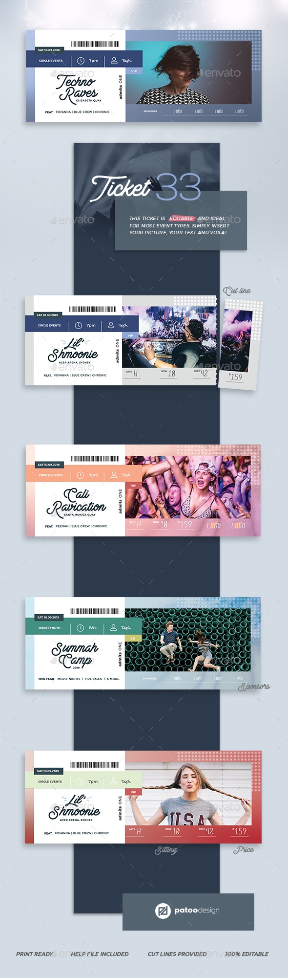 Event Tickets Template 33, Print Templates | GraphicRiver