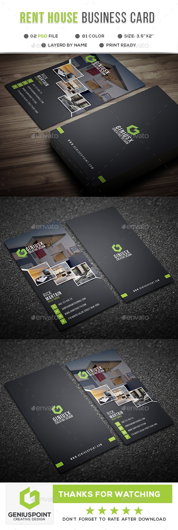 Rent A House Business Card, Print Templates | GraphicRiver