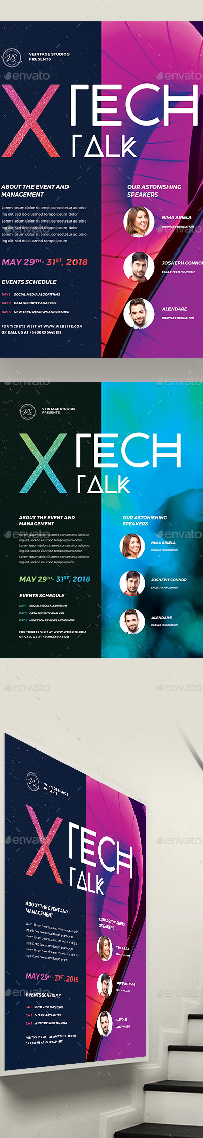 Tech Talk Event Flyer, Print Templates | GraphicRiver