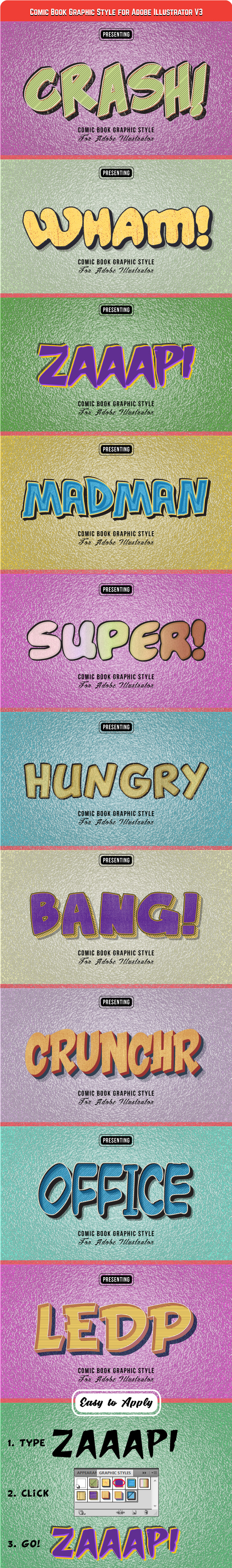 Comic Book Graphic Style for Adobe Illustrator V3, Add-ons | GraphicRiver