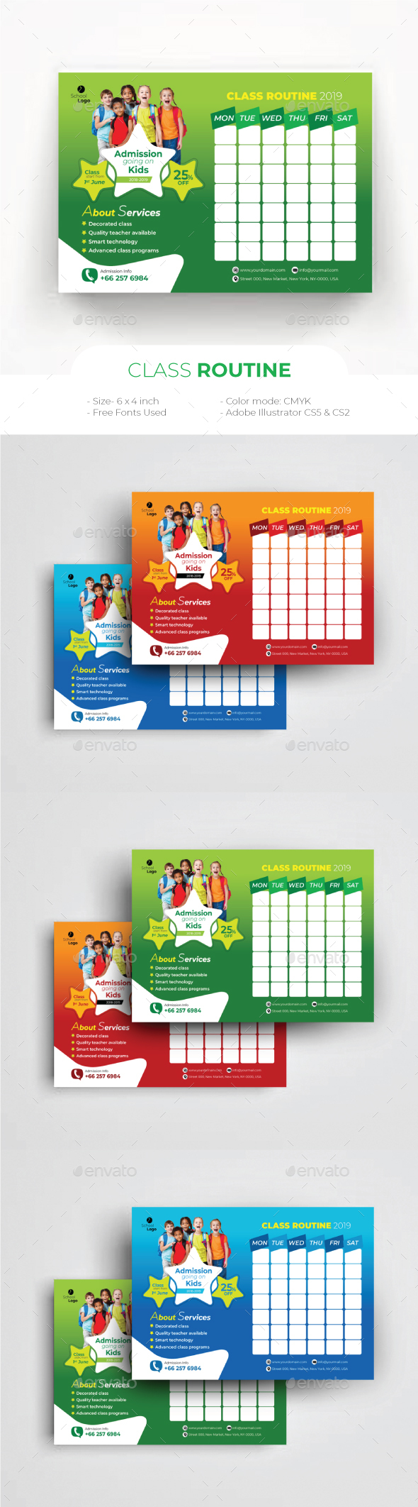 Class Routine, Print Templates | GraphicRiver