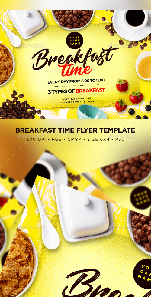 Breakfast Time Flyer, Print Templates | GraphicRiver