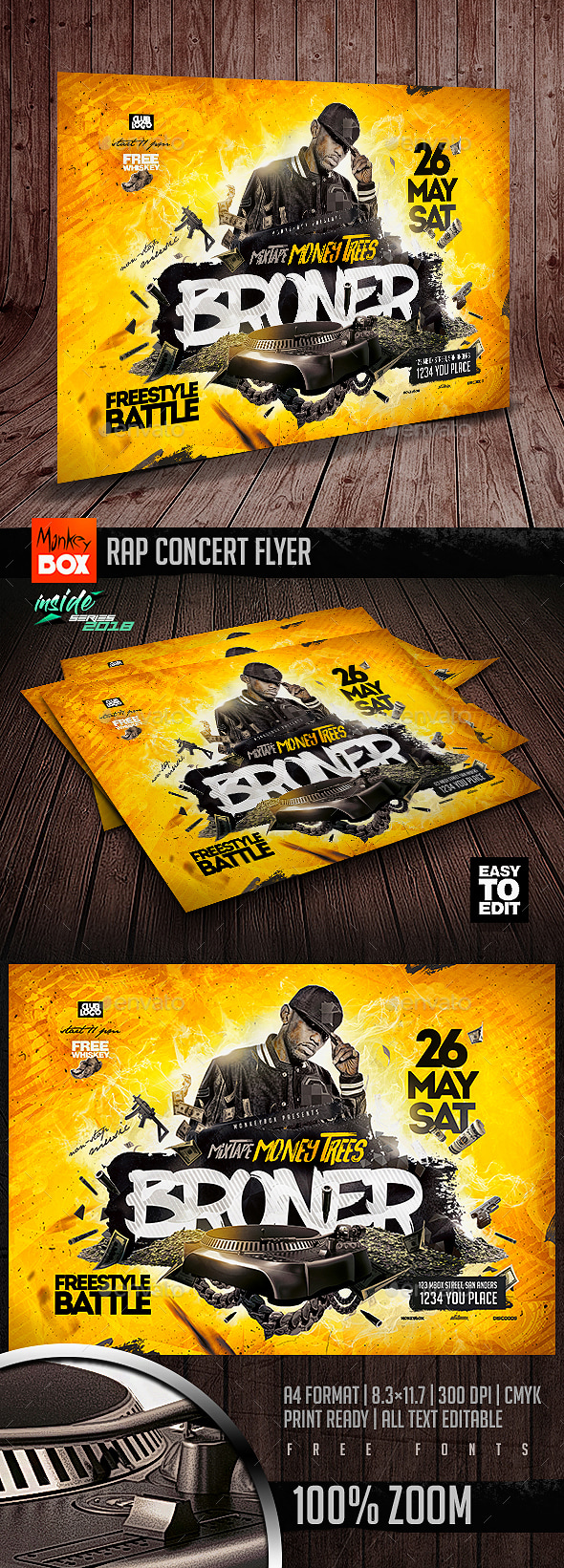 Rap Concert Flyer, Print Templates | GraphicRiver