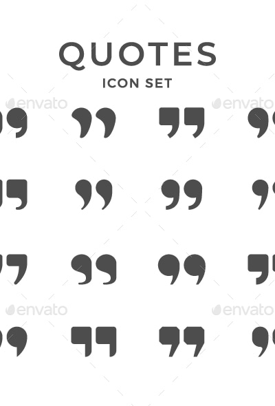 Set Icons of Quotes, Icons | GraphicRiver