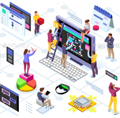 Programming Software Interface Vector, Vectors | GraphicRiver