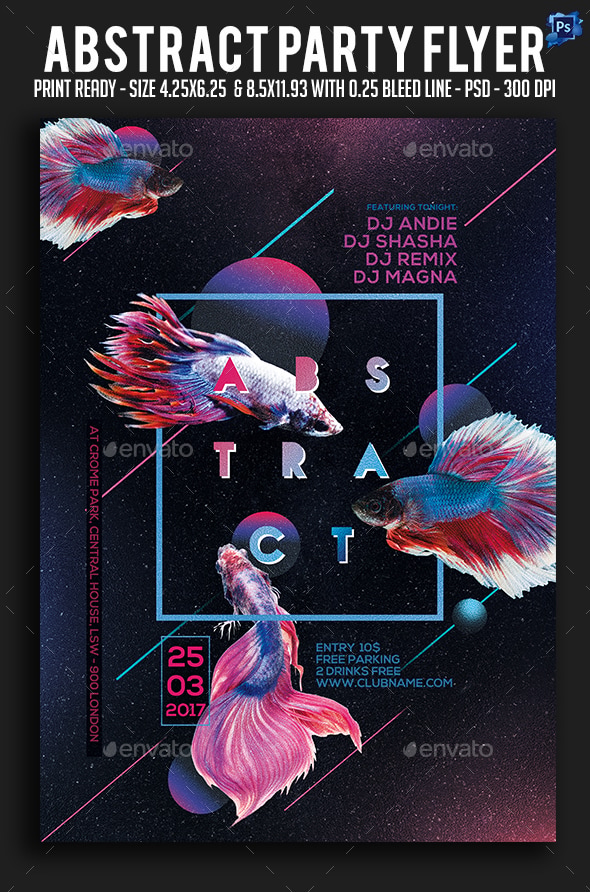 Abstract Party Flyer, Print Templates | GraphicRiver