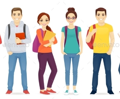 Student Set, Vectors | GraphicRiver