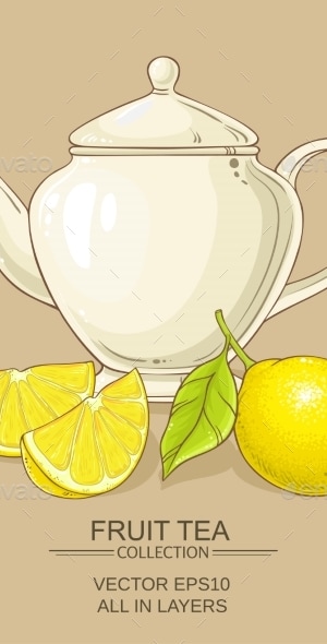 Lemon Tea Vector Illustration, Vectors | GraphicRiver