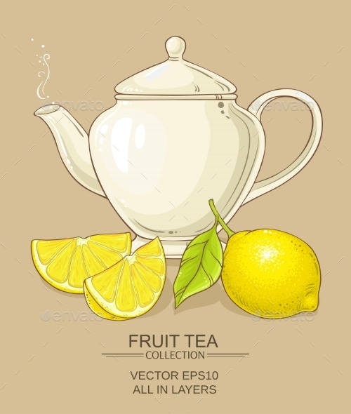 Lemon Tea Vector Illustration, Vectors | GraphicRiver