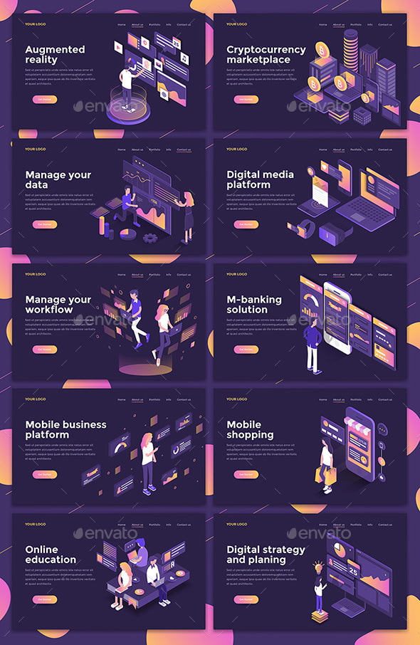 Modern Flat Design Isometric Concepts, Vectors | GraphicRiver