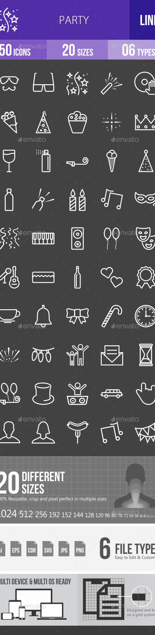 Objects Line Inverted Icons, Icons | GraphicRiver