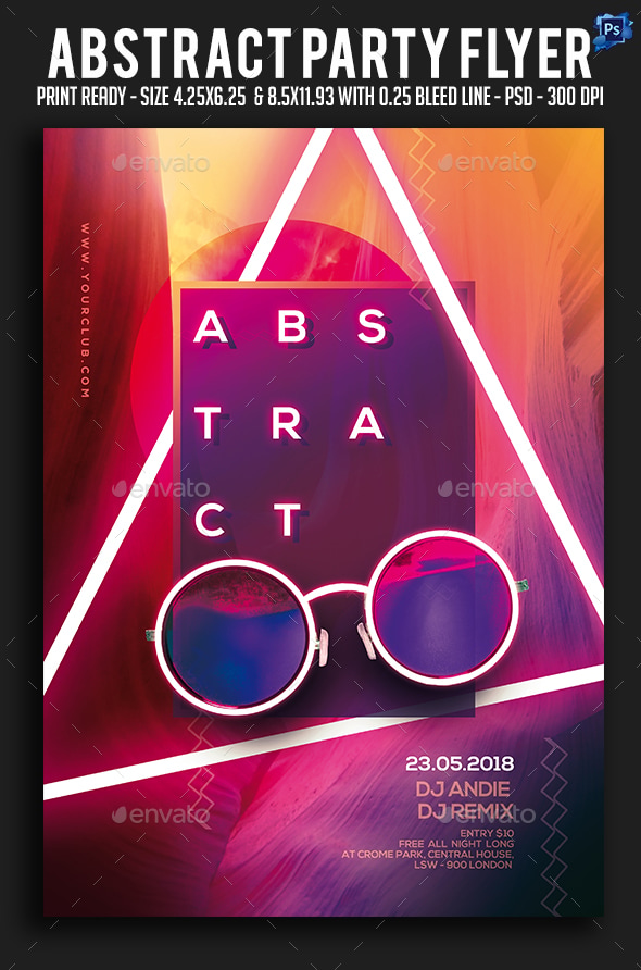 Abstract Party Flyer, Print Templates | GraphicRiver