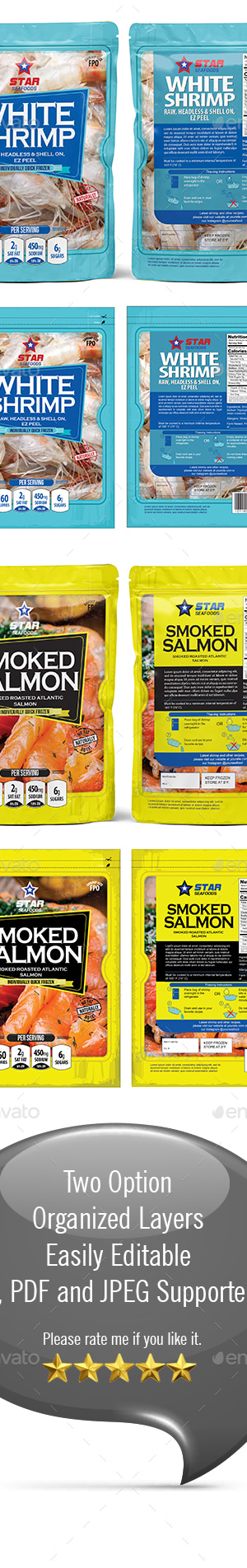 Seafood Packaging Template, Print Templates | GraphicRiver