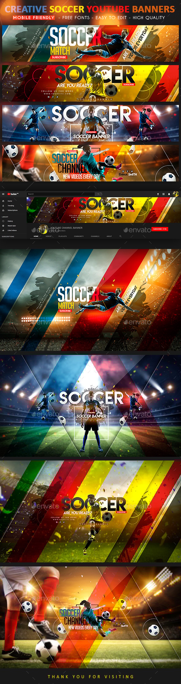 Soccer Banner, Web Elements GraphicRiver