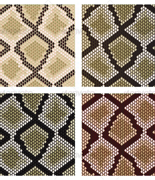 Set of snake skin patterns, Vectors | GraphicRiver