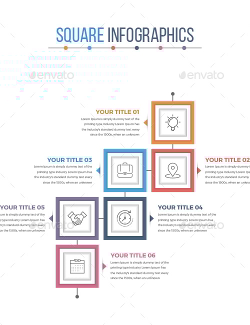 Modern Square Infographics, Infographics | GraphicRiver