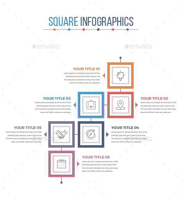 Modern Square Infographics, Infographics | GraphicRiver