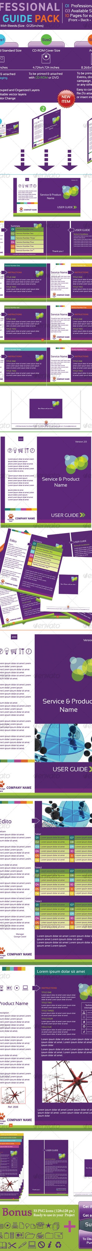 Professional User Guide Pack, Print Templates | GraphicRiver
