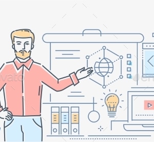 Informatics Lesson - Colorful Line Design Style, Vectors | GraphicRiver