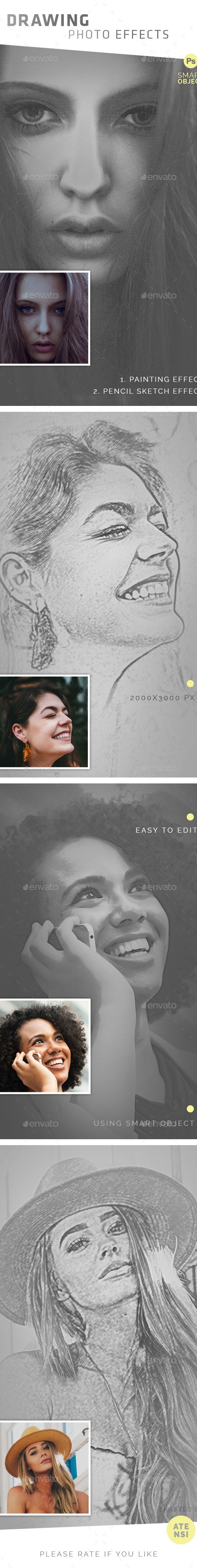 Drawing Photo Effect, Graphics | GraphicRiver