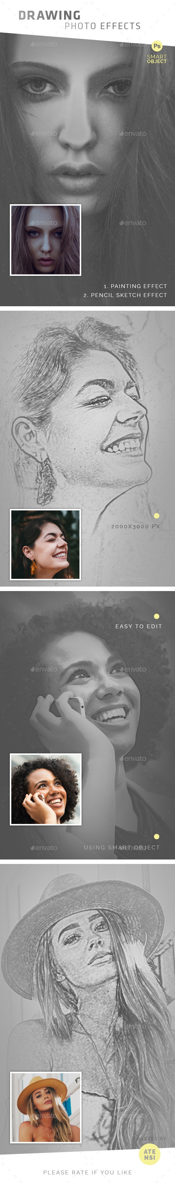 Drawing Photo Effect, Graphics | GraphicRiver