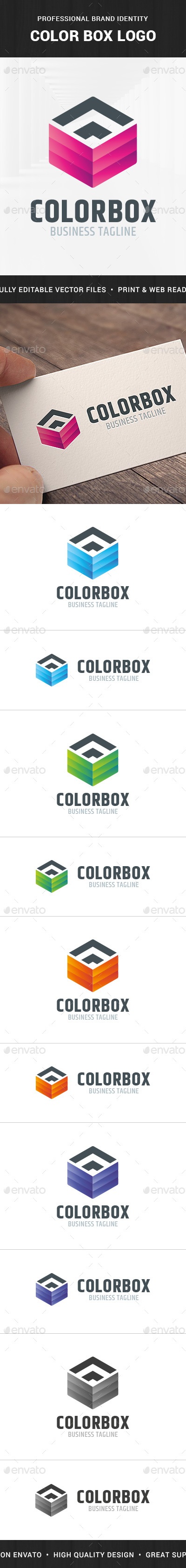 Color Box Logo Template, Logo Templates | GraphicRiver