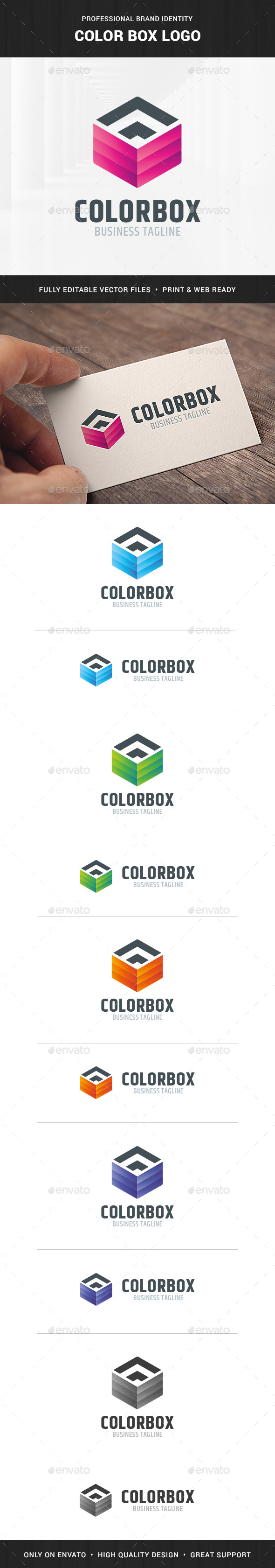 Color Box Logo Template, Logo Templates | GraphicRiver