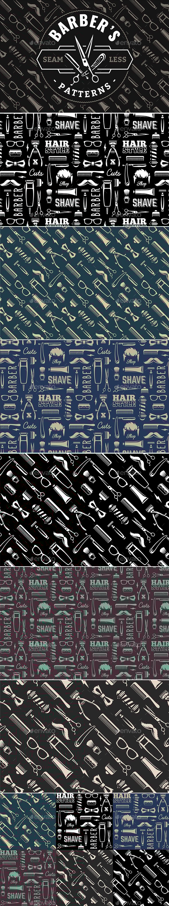 Barber Pattern | Seamless Texture, Vectors | GraphicRiver