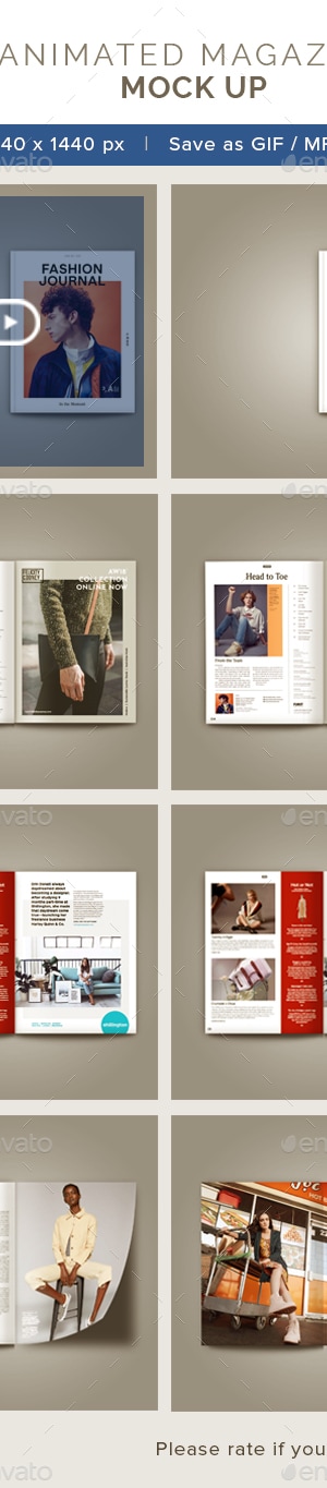 Animated Magazine Mockup, Graphics | GraphicRiver