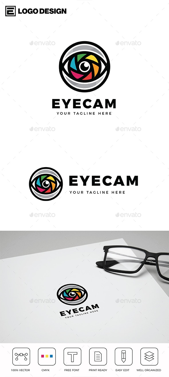 Eye Camera Logo, Logo Templates GraphicRiver - Main Image