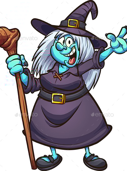 Cartoon Witch, Vectors | GraphicRiver