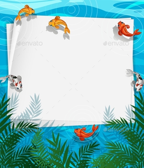 Fish Pond Frame, Vectors | GraphicRiver