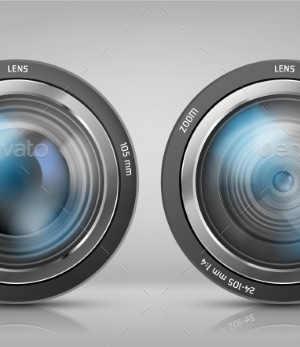 Vector Set with Camera Lenses, Vectors | GraphicRiver