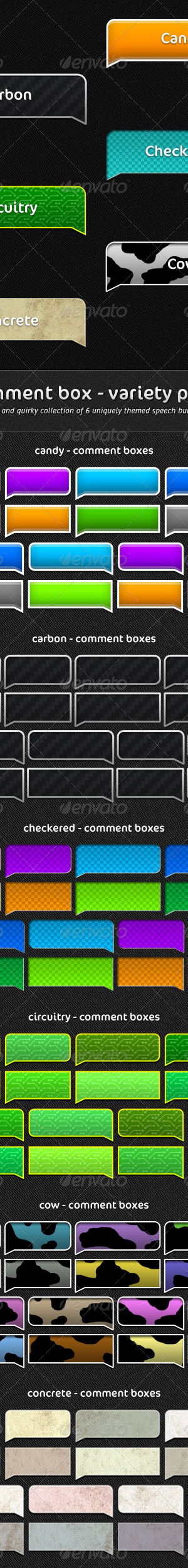 Comment Box - Variety Pack, Web Elements | GraphicRiver