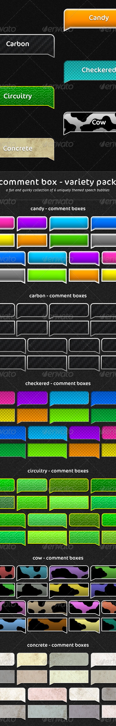 Comment Box - Variety Pack, Web Elements | GraphicRiver