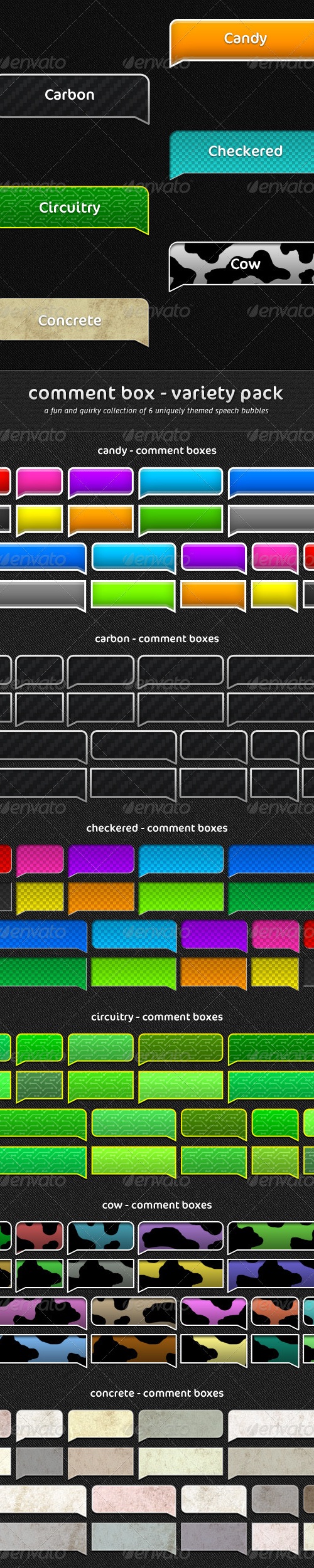 Comment Box - Variety Pack, Web Elements | GraphicRiver