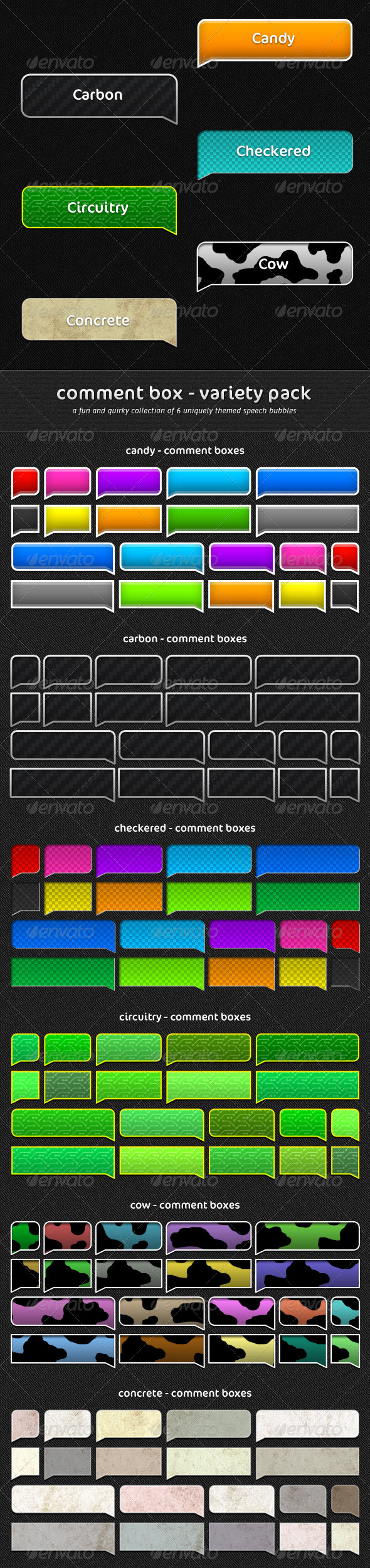 Comment Box - Variety Pack, Web Elements | GraphicRiver
