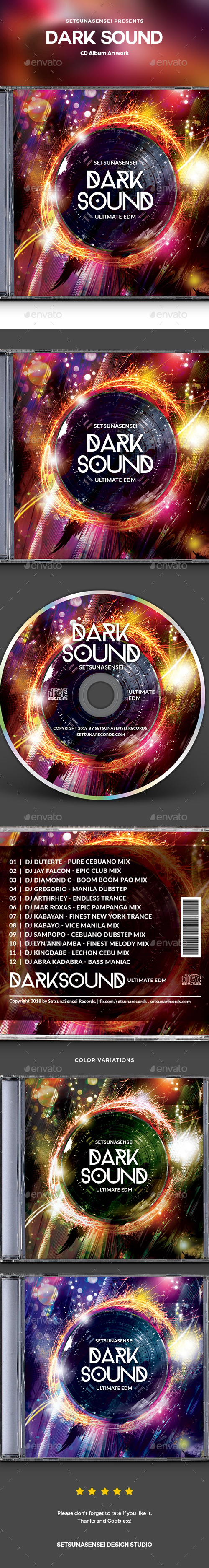 Dark Sound CD Album Artwork Print Templates GraphicRiver dark-sound-cd-album-artwork-print-templates-graphicriver