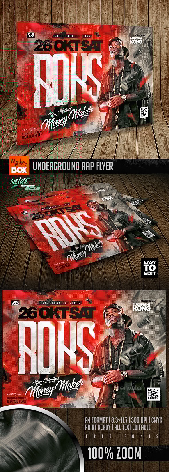 Underground Rap Flyer, Print Templates | GraphicRiver