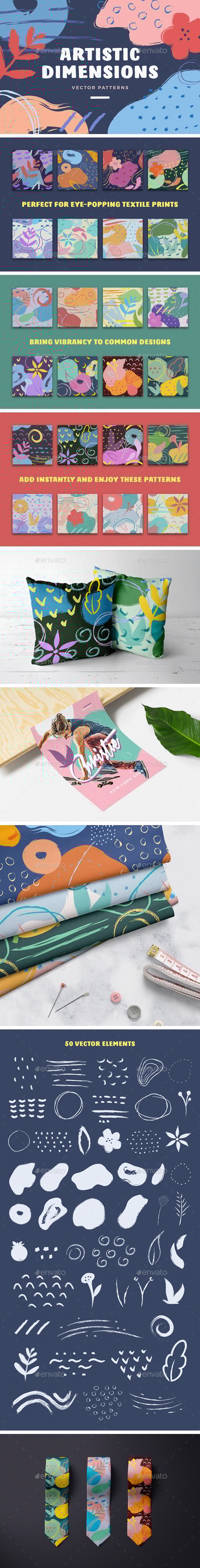 Artistic Dimension Abstract Patterns, Graphics | GraphicRiver