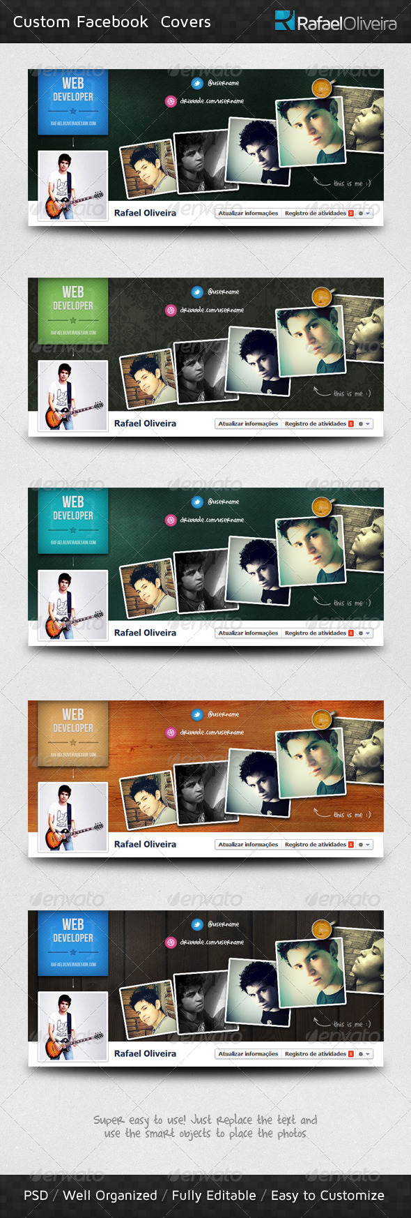 Custom Facebook Covers, Web Elements | GraphicRiver