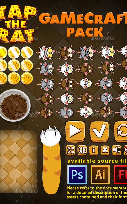 Tap the Rat - Game Assets, Game Assets | GraphicRiver
