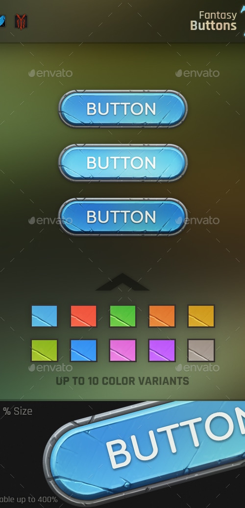 Fantasy Button 7, Game Assets | GraphicRiver