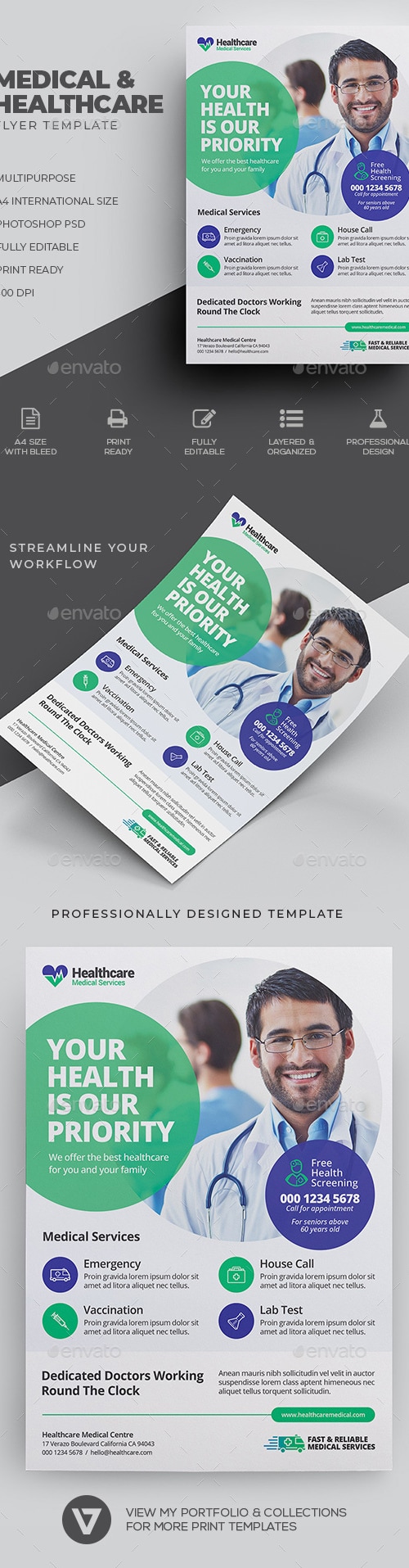 Medical Flyer, Print Templates | GraphicRiver