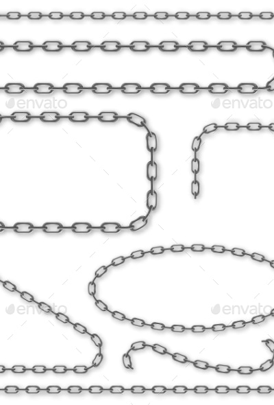 Vector Realistic Chain Set, Vectors | GraphicRiver