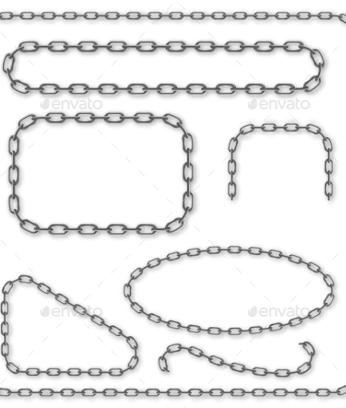 Vector Realistic Chain Set, Vectors | GraphicRiver
