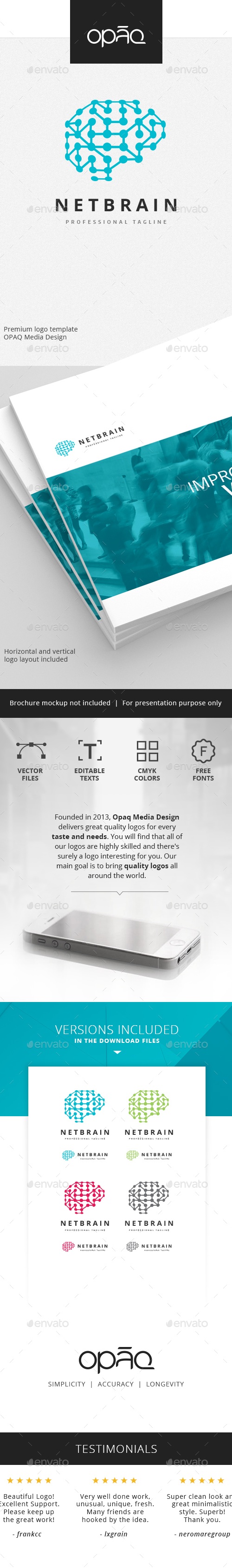 Network Brain Logo, Logo Templates | GraphicRiver