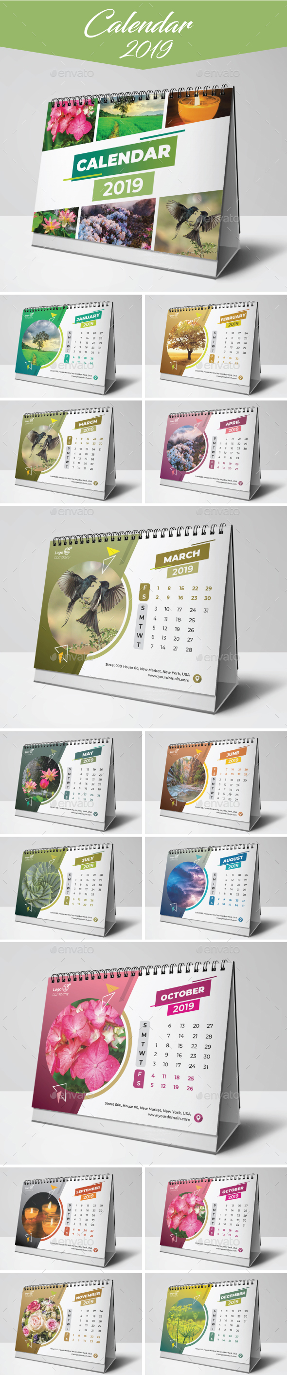 Calendar, Print Templates | GraphicRiver