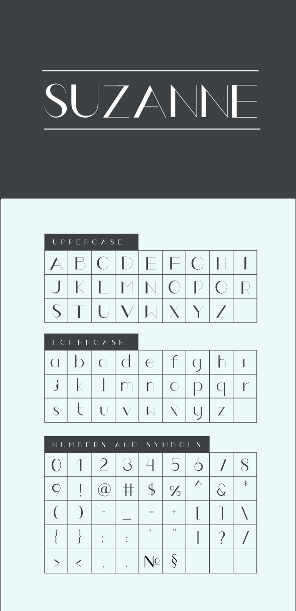 Suzanne Font, Fonts | GraphicRiver