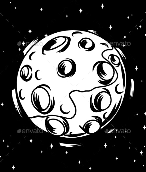 Illustration of Moon, Vectors | GraphicRiver